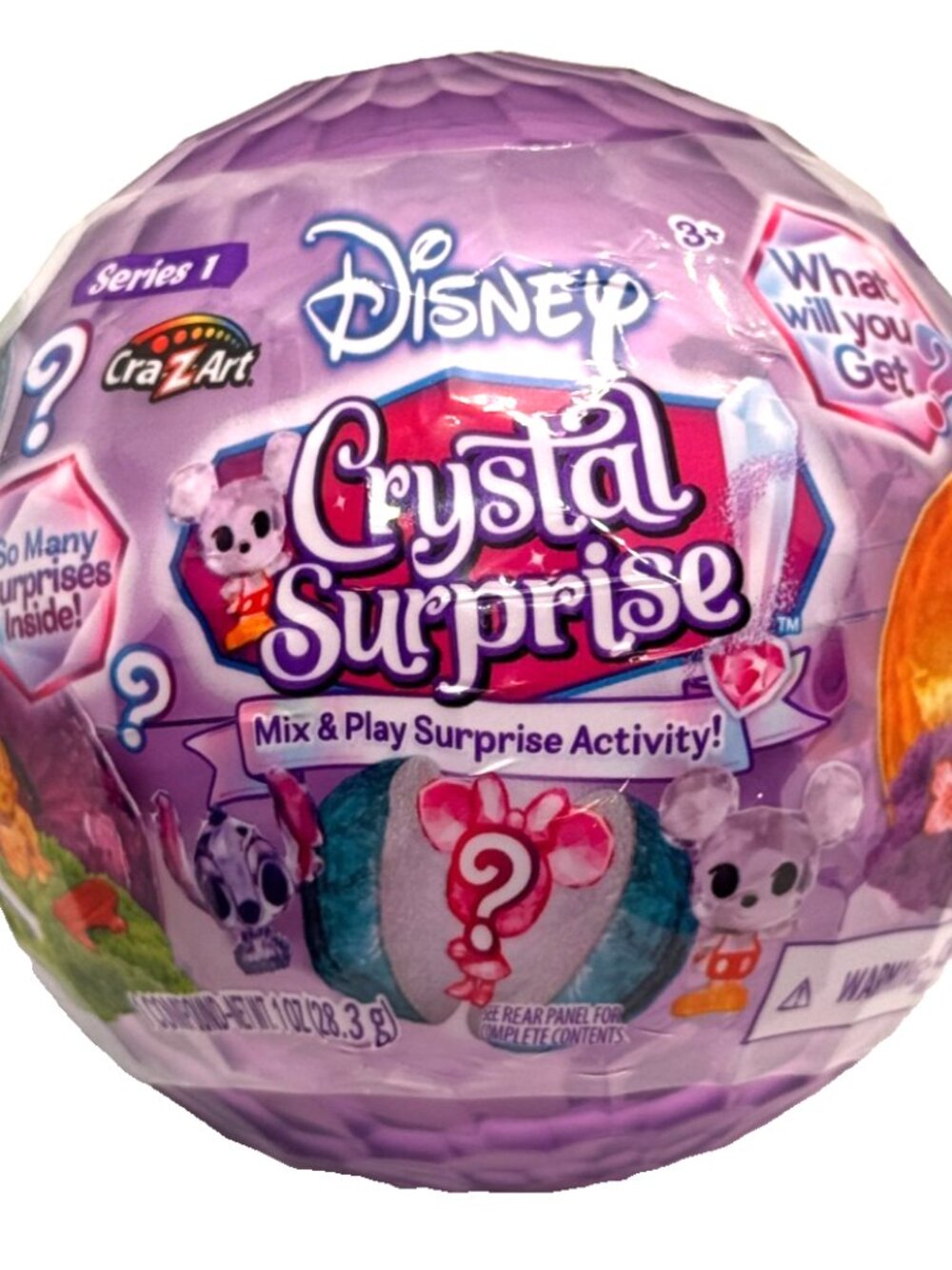 Cra-Z-Art - Disney Crystal Surprise Series 1 Mix & Play Ball - Purple - New